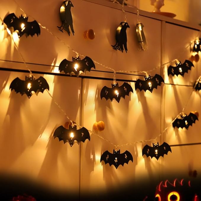 Halloween Bat LED String Lights (10 pcs)
