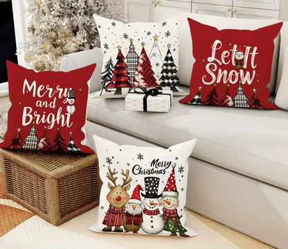 Santa Claus & Christmas Tree Pillow Cover