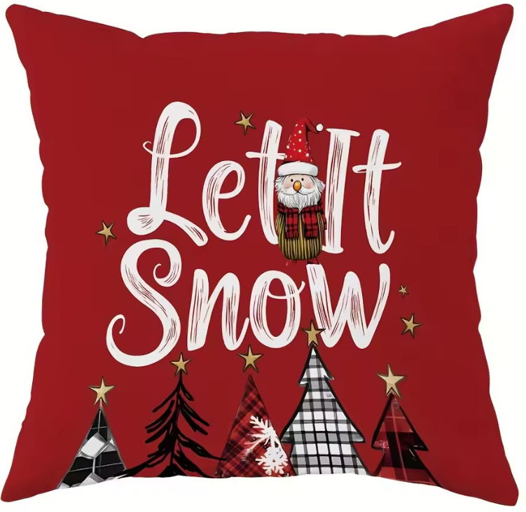 Santa Claus & Christmas Tree Pillow Cover