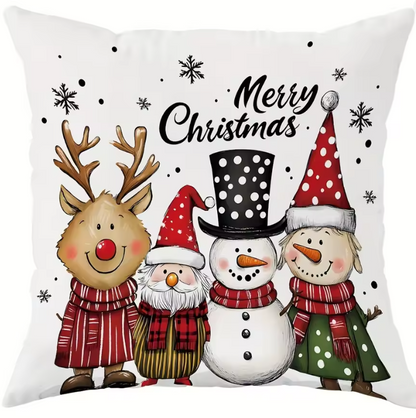 Santa Claus & Christmas Tree Pillow Cover
