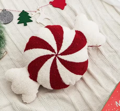 Christmas Candy Cane Throw Pillow