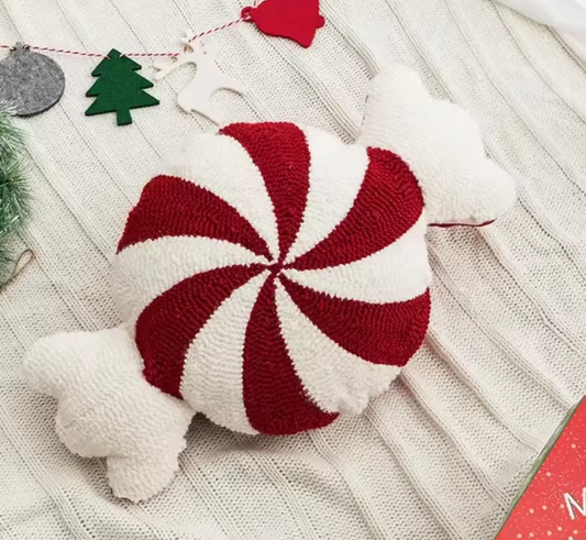 Christmas Candy Cane Throw Pillow
