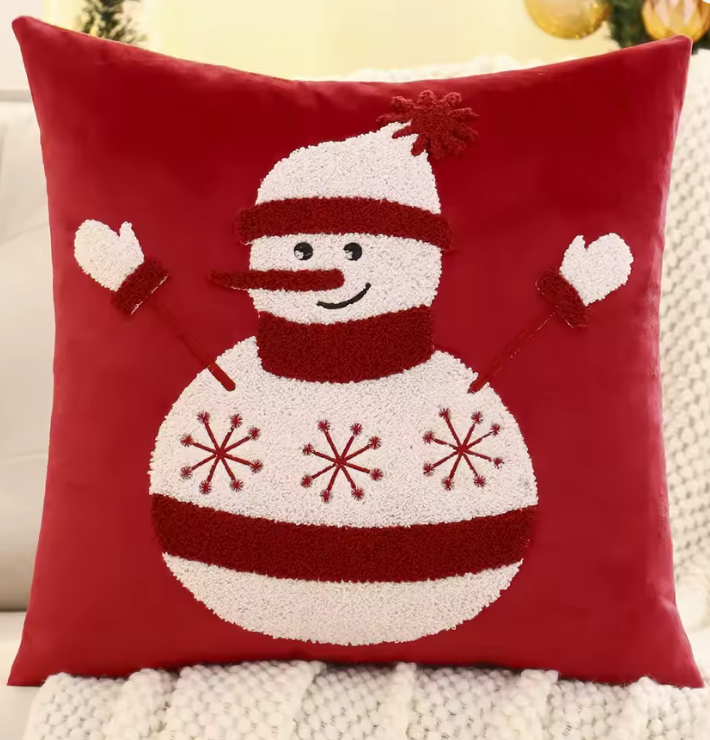Snowman&Tree Christmas Pillow