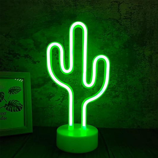 Cute Cactus Neon Light