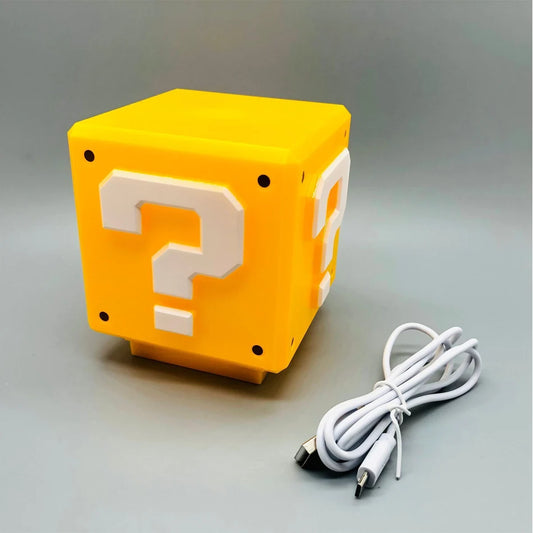 Super Mario Question Block Desk Lamp