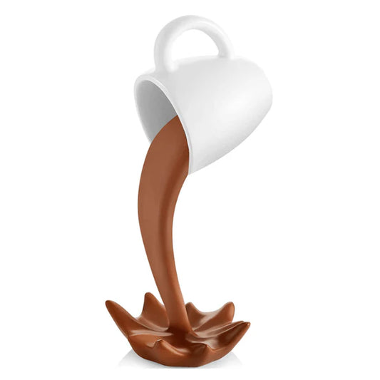 Floating Spilling Coffee Cup Sculpture