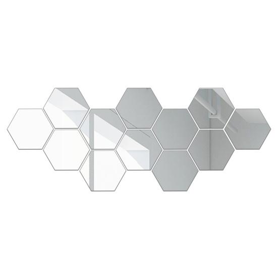 Hexagonal Wall Mirror Stickers