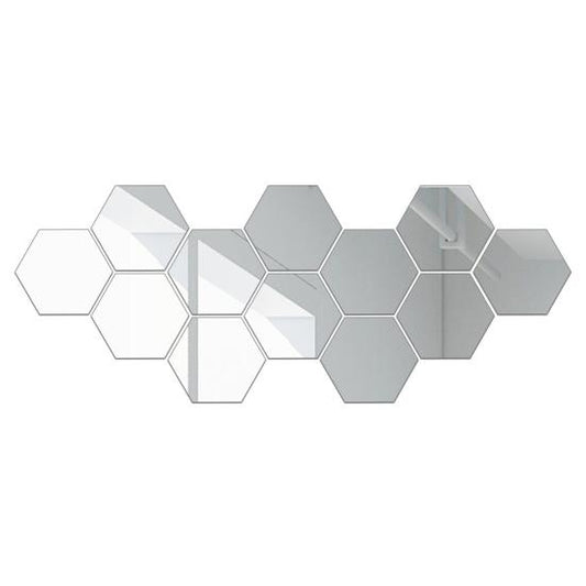 Hexagonal Wall Mirror Stickers