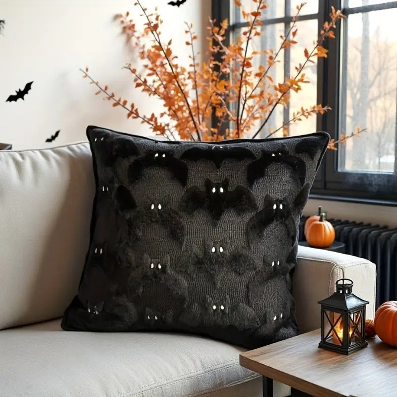 Black Bat Plush Pillow