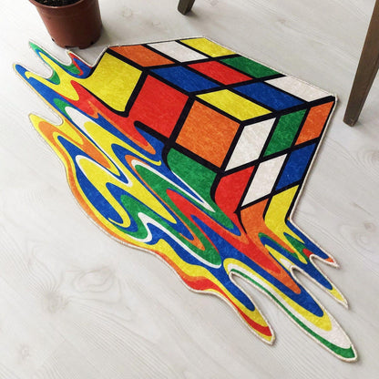 Melting Rubik’s Cube Rug