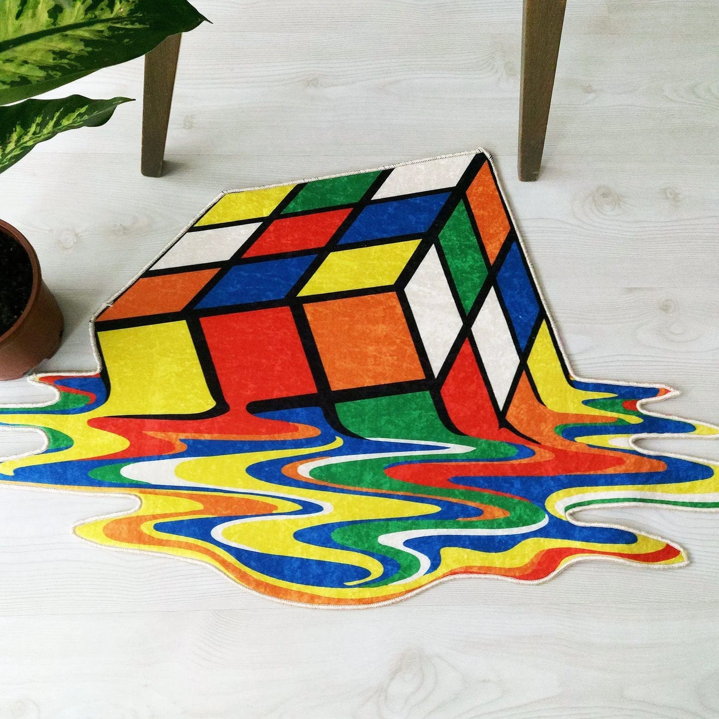 Melting Rubik’s Cube Rug